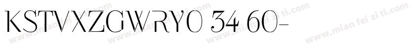 KSTVXZGWRY0 34 60字体转换